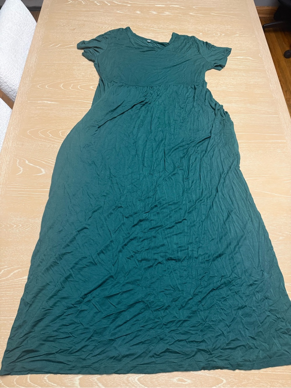 Short Sleeve Maxi Dress in Deep Teal